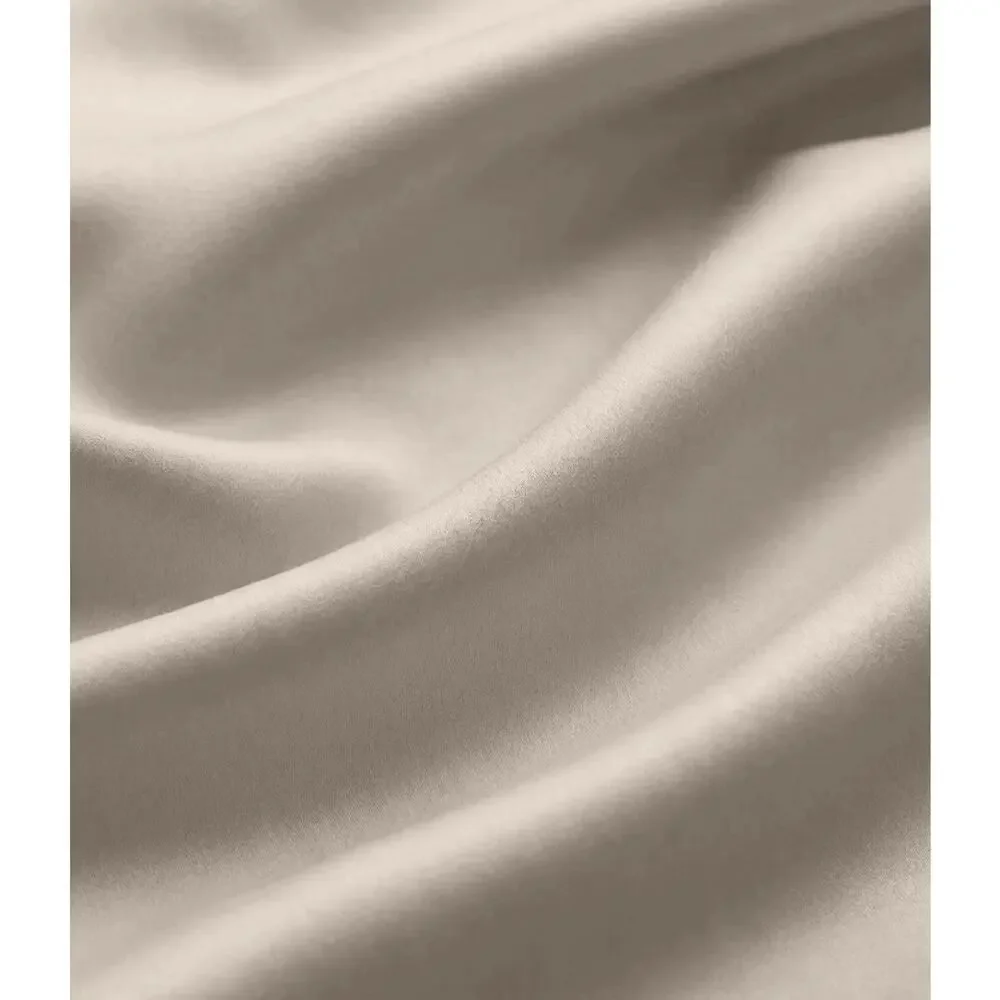 NEW Quince 100% Organic Bamboo Sheet Set Queen SAND~ FLAT Sheet + 2 Pillowcases